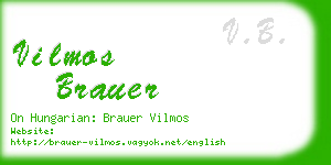 vilmos brauer business card